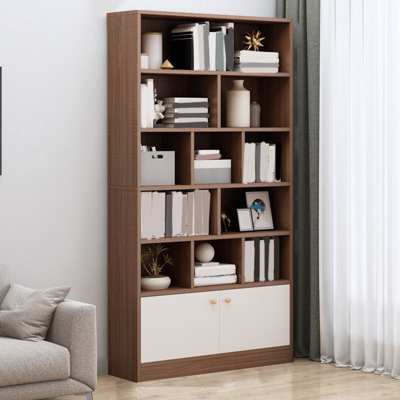 Contemporary Accent Cabinet with Wooden Shelves Rectangle Cabinet