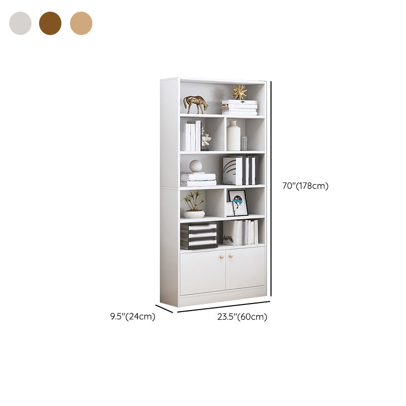 Contemporary Accent Cabinet with Wooden Shelves Rectangle Cabinet