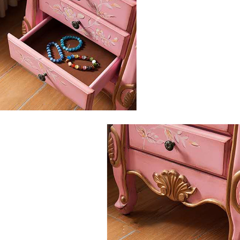 Industrial Side Cabinet in Solid Wood with 7 Drawers and 1 Door