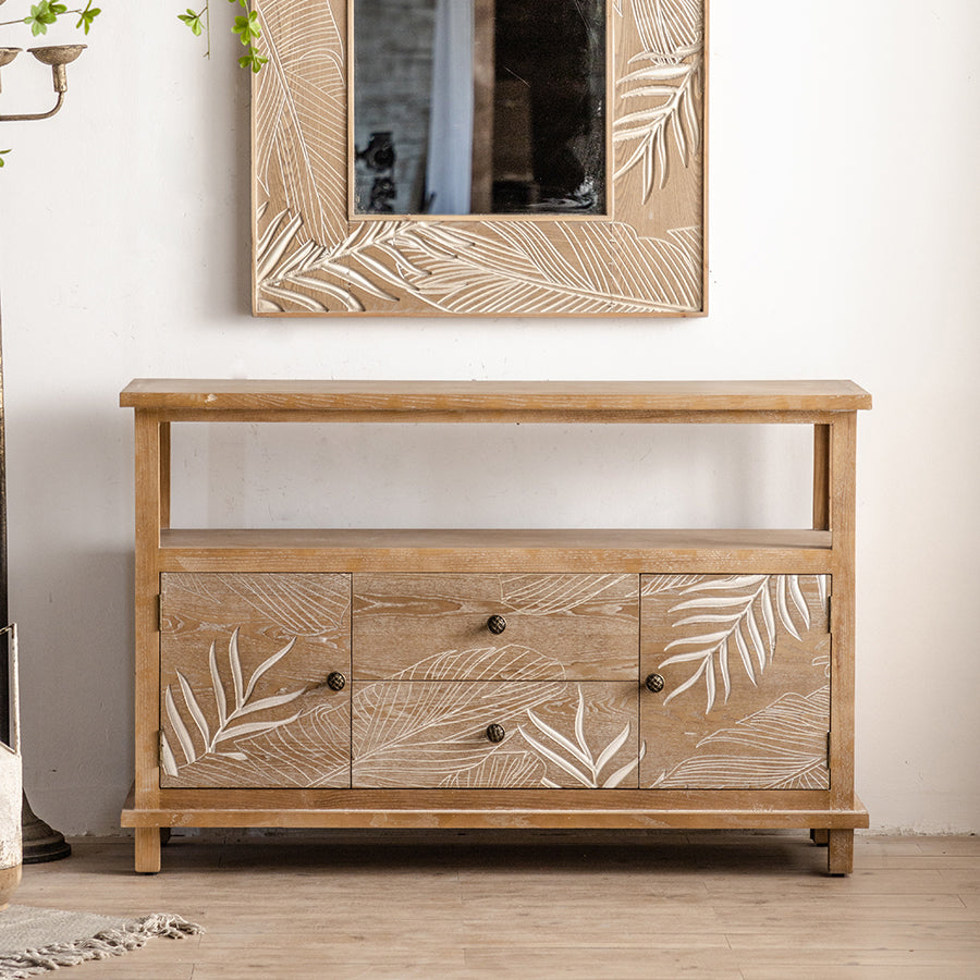 Modern Standard Storage Cabinet Solid Wood Cabinet with Drawer