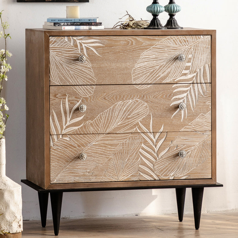 Modern Standard Storage Cabinet Solid Wood Cabinet with Drawer