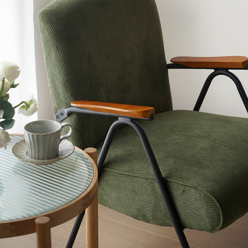 Mid-Century Modern Arm Chair Living Room Arms Included Square Arms Accent Chair