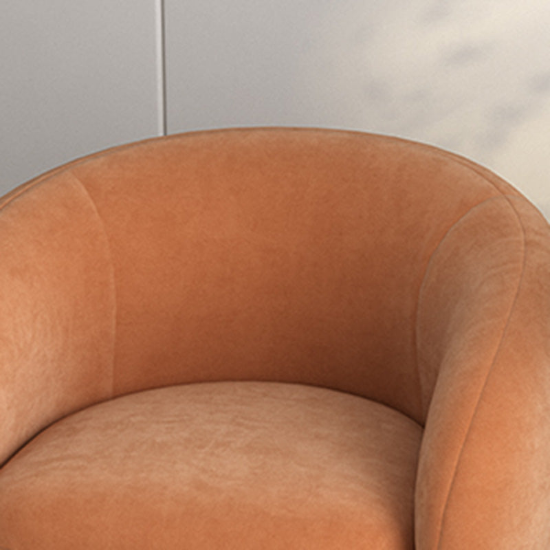 Upholstered Barrel Accent Chair Modern Style Orange Barrel Chair