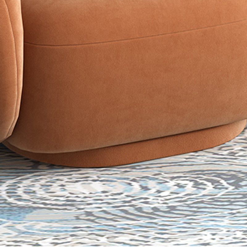 Upholstered Barrel Accent Chair Modern Style Orange Barrel Chair