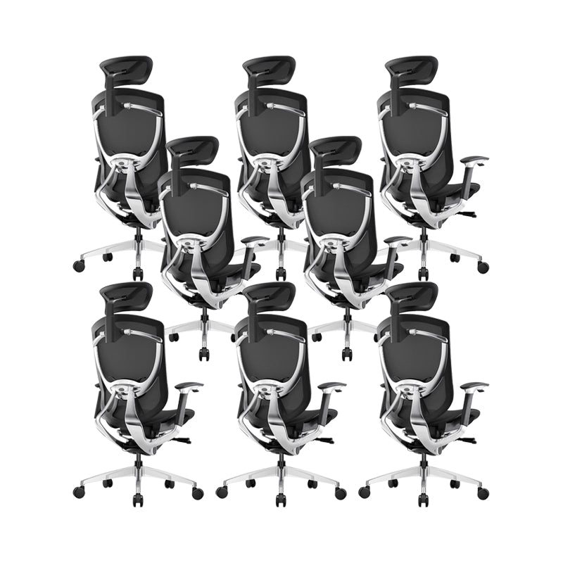 Modern Office Chair Adjustable Seat Height Removable Arms Swivel Chair with Wheels