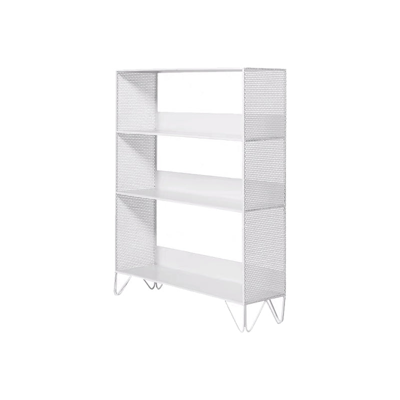 Metal Standard Bookcase Open Back Glam Bookshelf with Shelves