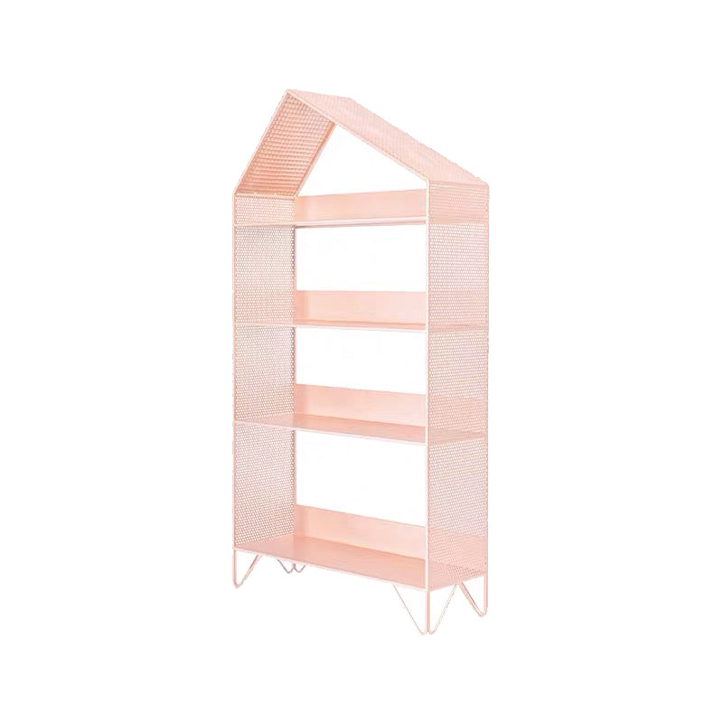 Metal Standard Bookcase Open Back Glam Bookshelf with Shelves