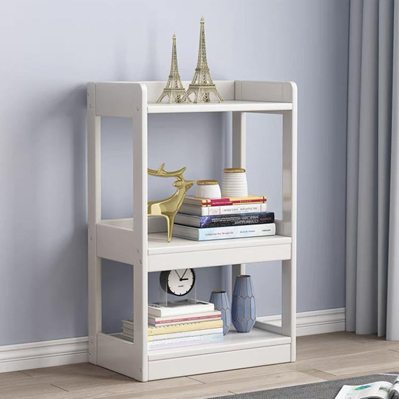 Modern Style Standard Bookshelf Wooden Open Back Bookcase with Shelves
