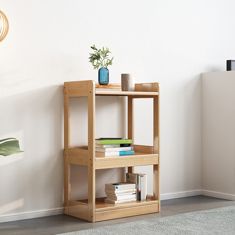 Modern Style Standard Bookshelf Wooden Open Back Bookcase with Shelves