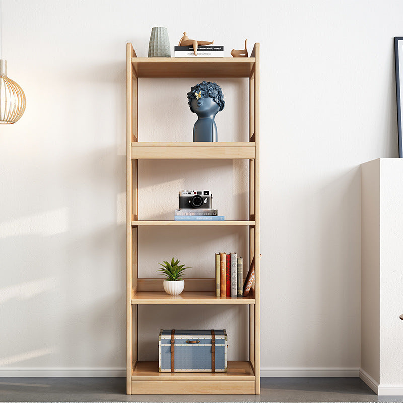 Modern Style Standard Bookshelf Wooden Open Back Bookcase with Shelves