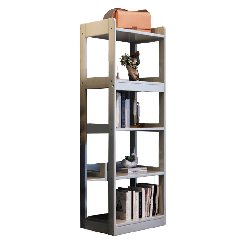 Modern Style Standard Bookshelf Wooden Open Back Bookcase with Shelves