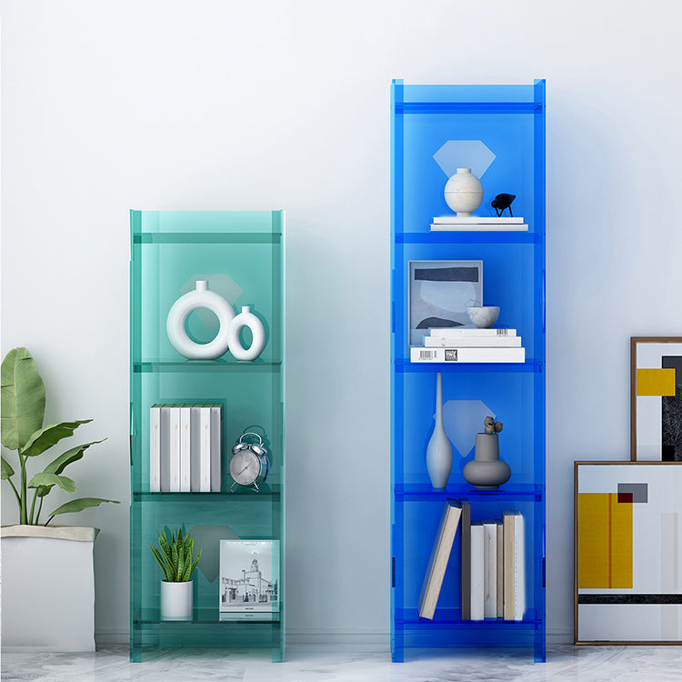 Modern Style Closed Back Standard Bookshelf Acrylic Bookcase for  Home Office