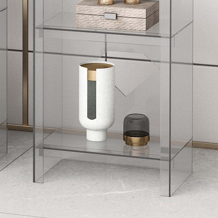 Modern Style Closed Back Standard Bookshelf Acrylic Bookcase for  Home Office