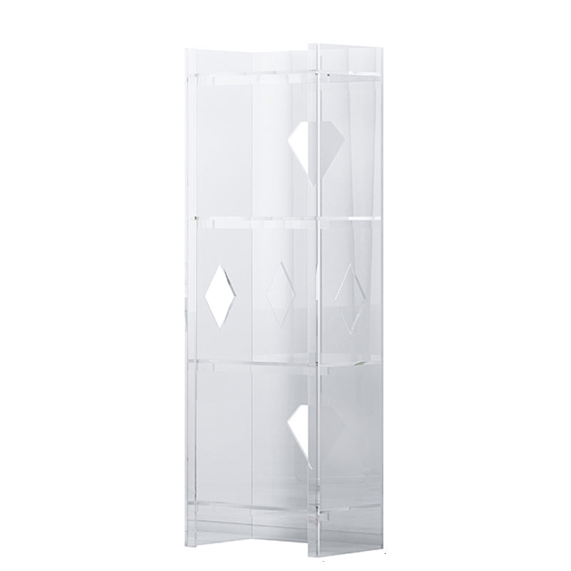 Modern Style Closed Back Standard Bookshelf Acrylic Bookcase for  Home Office