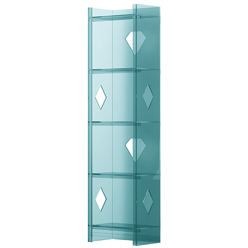 Modern Style Closed Back Standard Bookshelf Acrylic Bookcase for  Home Office