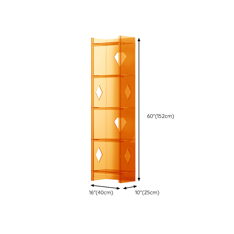 Modern Style Closed Back Standard Bookshelf Acrylic Bookcase for  Home Office