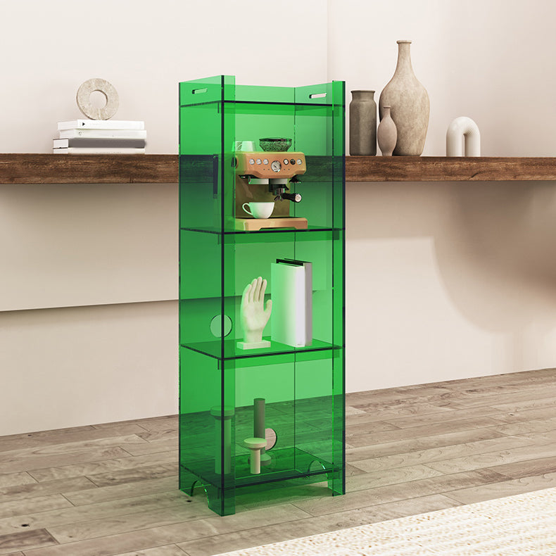 Glam Closed Back Standard Bookshelf Shelves Included Acrylic Bookcase