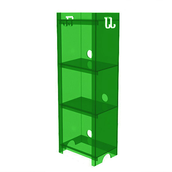 Glam Closed Back Standard Bookshelf Shelves Included Acrylic Bookcase