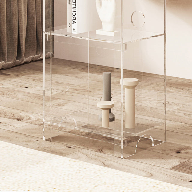 Glam Closed Back Standard Bookshelf Shelves Included Acrylic Bookcase