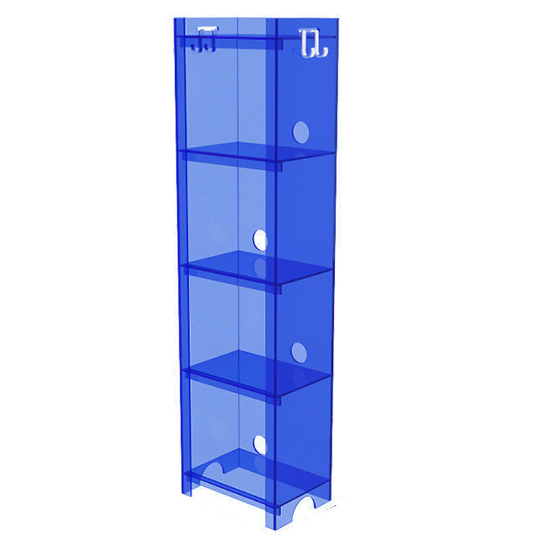 Glam Closed Back Standard Bookshelf Shelves Included Acrylic Bookcase