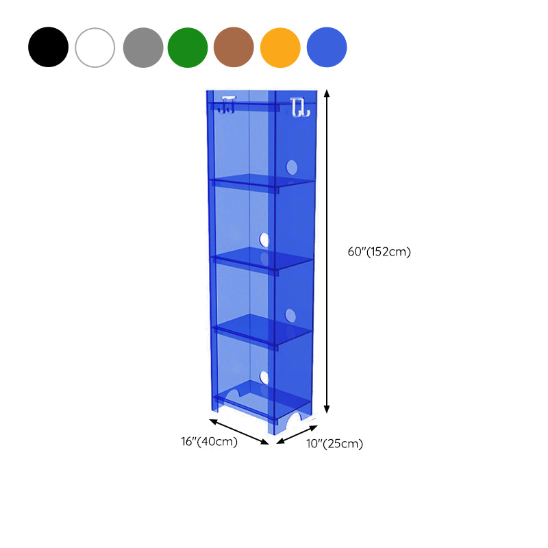 Glam Closed Back Standard Bookshelf Shelves Included Acrylic Bookcase