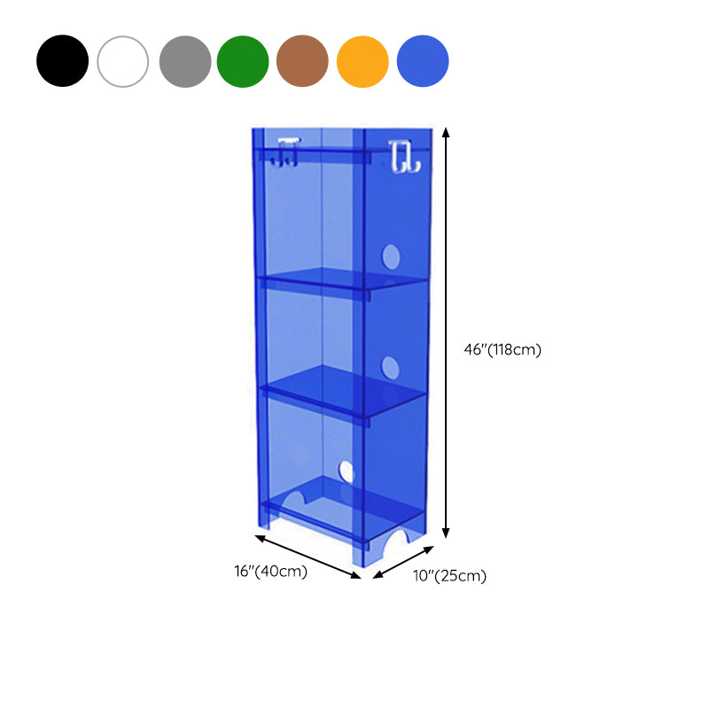 Glam Closed Back Standard Bookshelf Shelves Included Acrylic Bookcase
