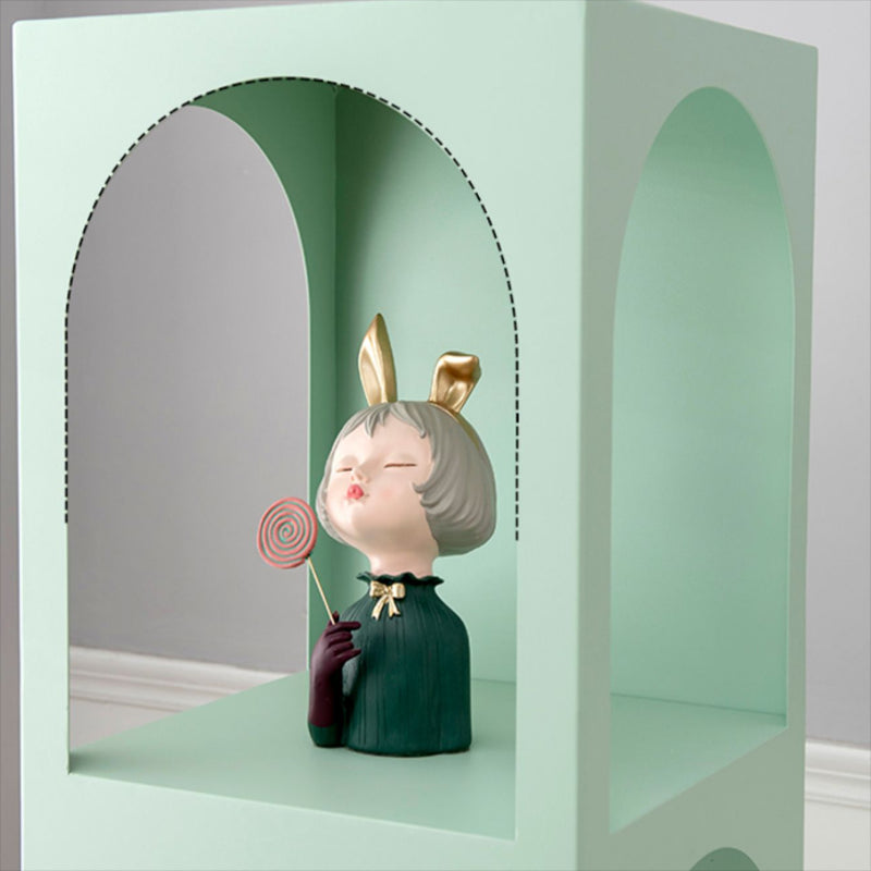 Metal Contemporary Bookcase Standard Closed Back Bookshelf with Shelves