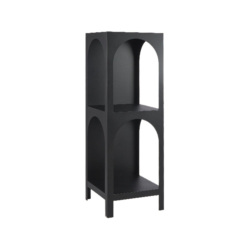 Metal Contemporary Bookcase Standard Closed Back Bookshelf with Shelves