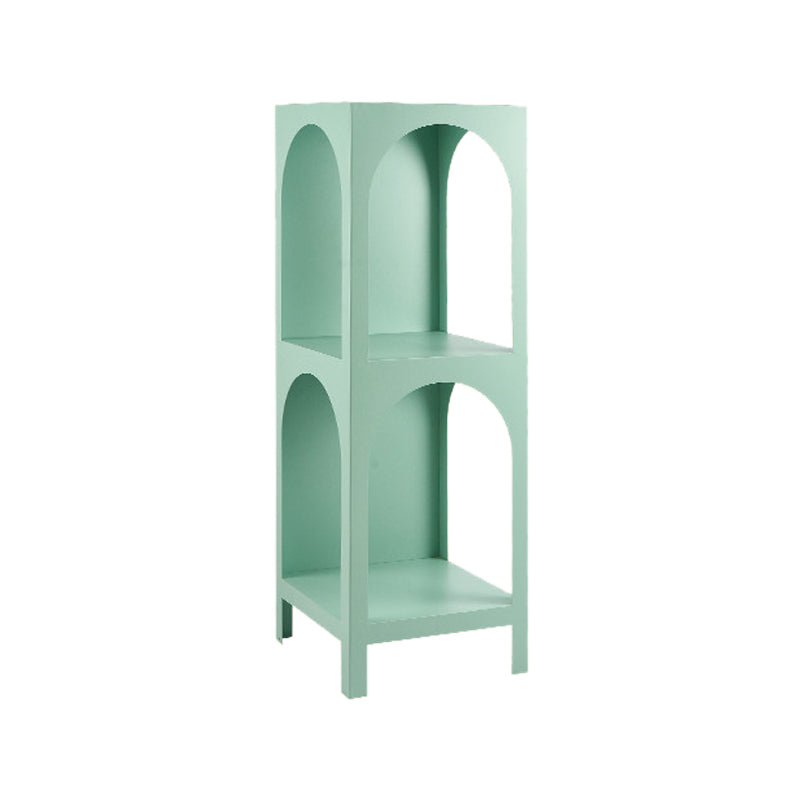 Metal Contemporary Bookcase Standard Closed Back Bookshelf with Shelves