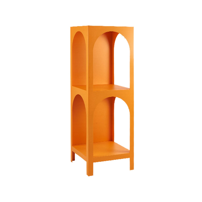 Metal Contemporary Bookcase Standard Closed Back Bookshelf with Shelves