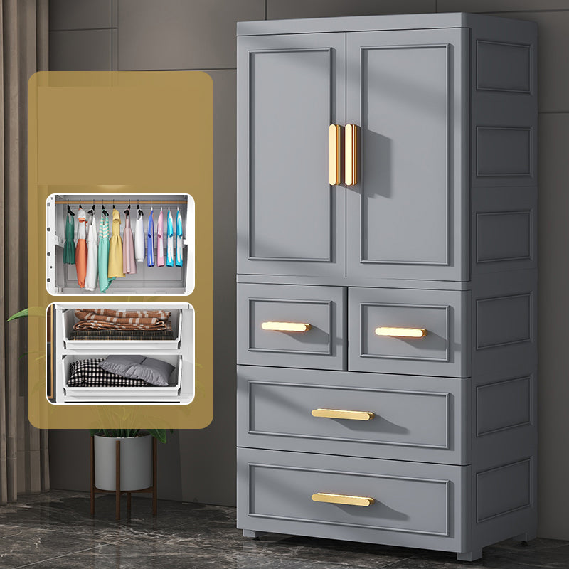 Hinged Wardrobe Cabinet Modern Plastic Storage Cabinet for Home