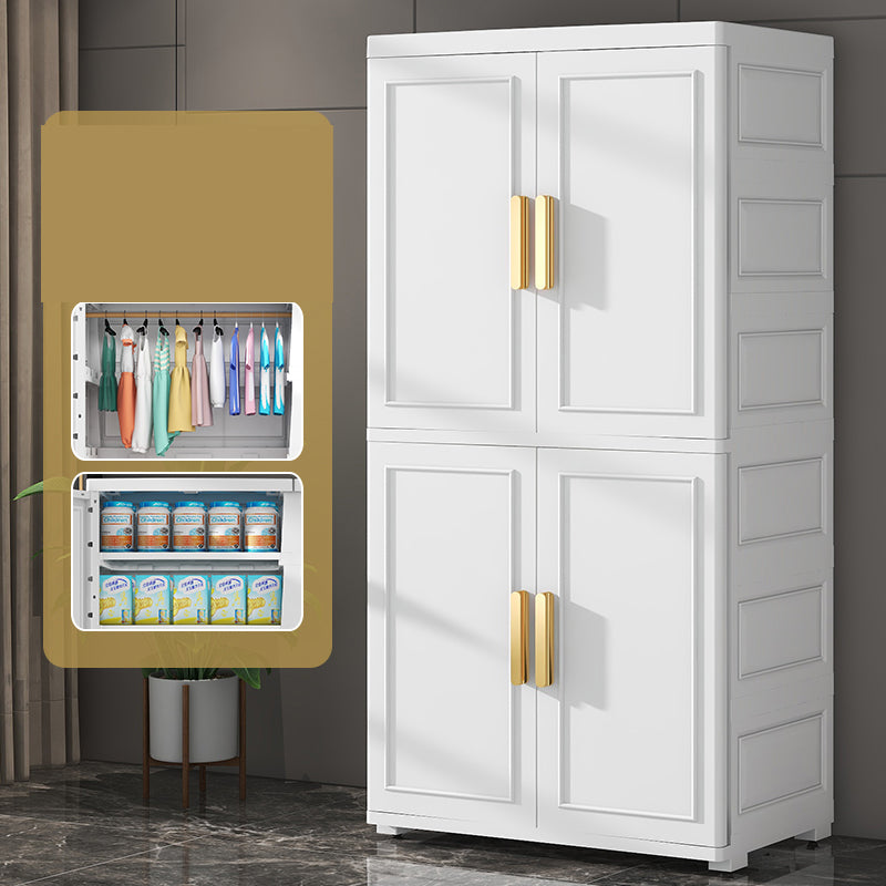 Hinged Wardrobe Cabinet Modern Plastic Storage Cabinet for Home