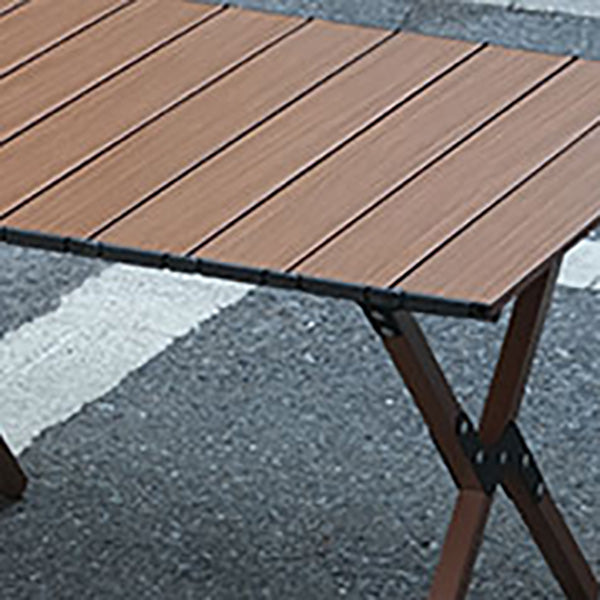 Contemporary Patio Table Metal Foldable Camping Table for Outdoor