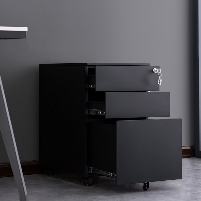 Modern Metal Cabinet Locking Drawers File Cabinet with Castors