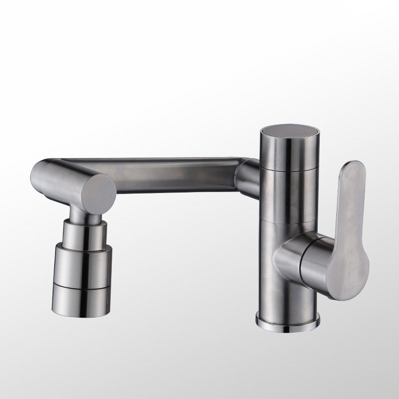 Modern Widespread Sink Faucet Solid Color Stainless Steel Centerset Lavatory Faucet