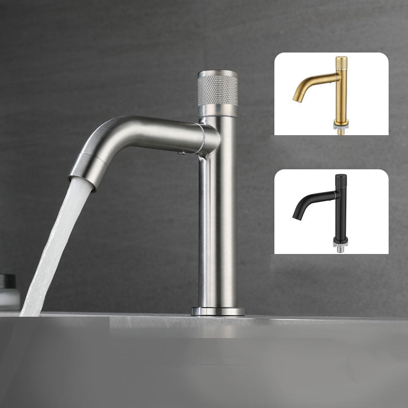 Modern Vessel Sink Faucet Stainless Steel Single Handle Low Arc Vessel Faucet