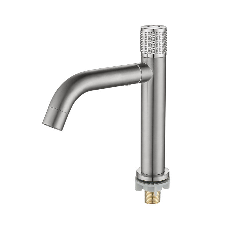Modern Vessel Sink Faucet Stainless Steel Single Handle Low Arc Vessel Faucet