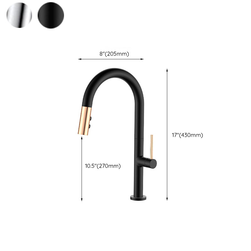 Pull Down Kitchen Faucet Single Handle 2-Function Faucet with Pull Out Sprayer