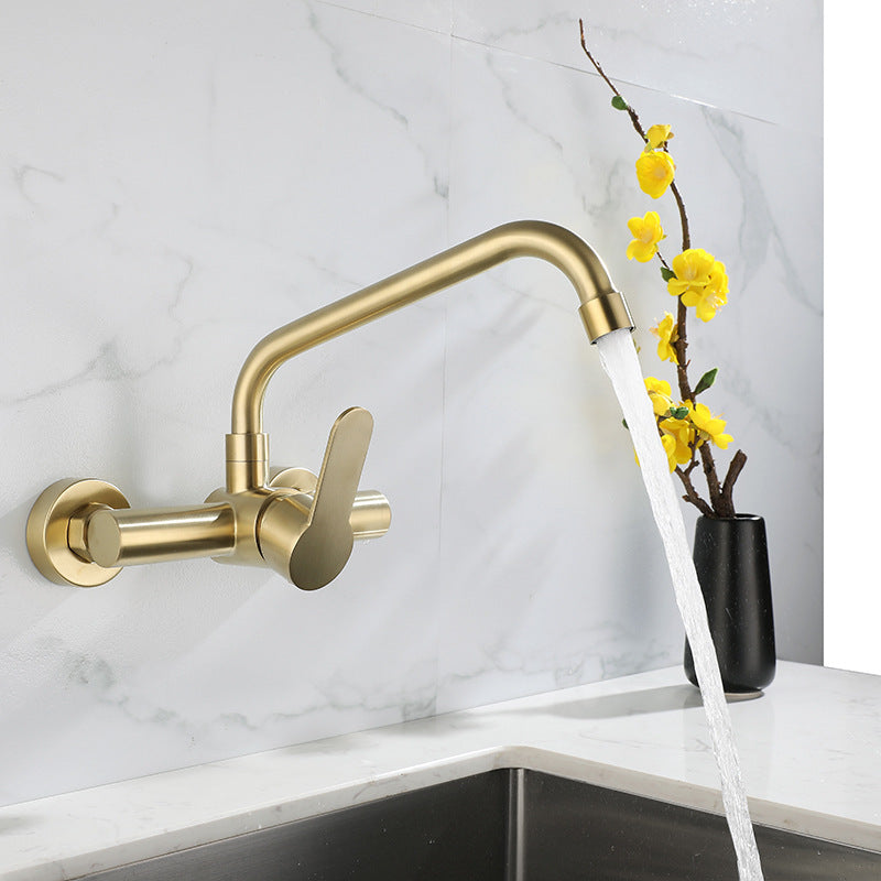 Modern Faucet 1-Handle 2-Hole  Single Level Low Profile Pot Filler Faucet