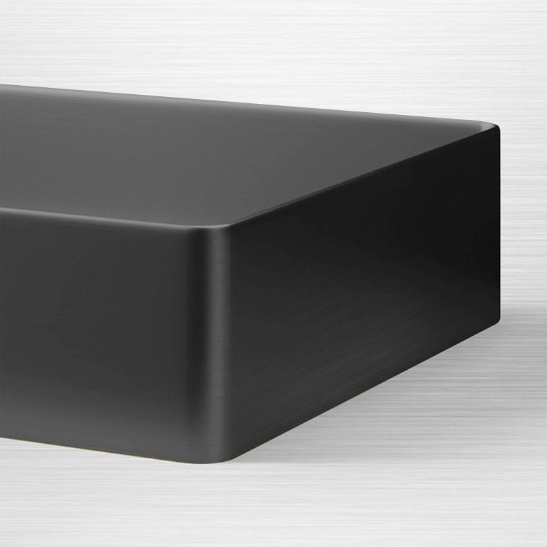 Contemporary Trough Bathroom Sink Solid Color Metal Trough Sink