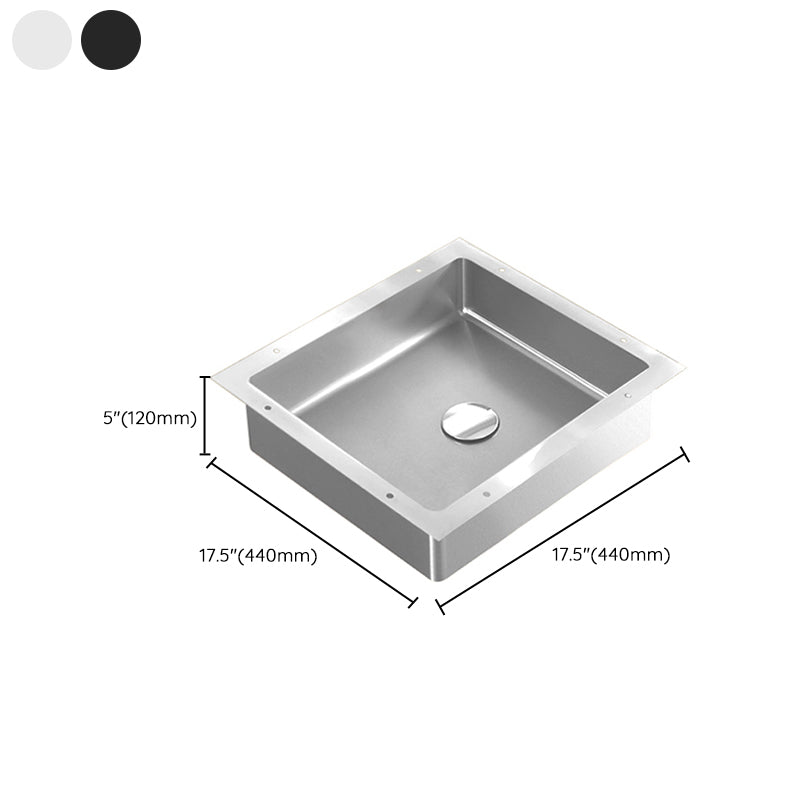 Modern Bathroom Sink Metal Rectangular Undermount Bathroom Sink with Pop-Up Drain