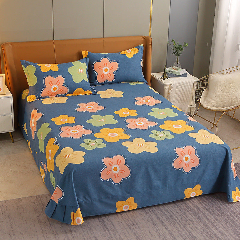 1 Piece Sheet Printing Cotton Non-Pilling Breathable Bed Sheet