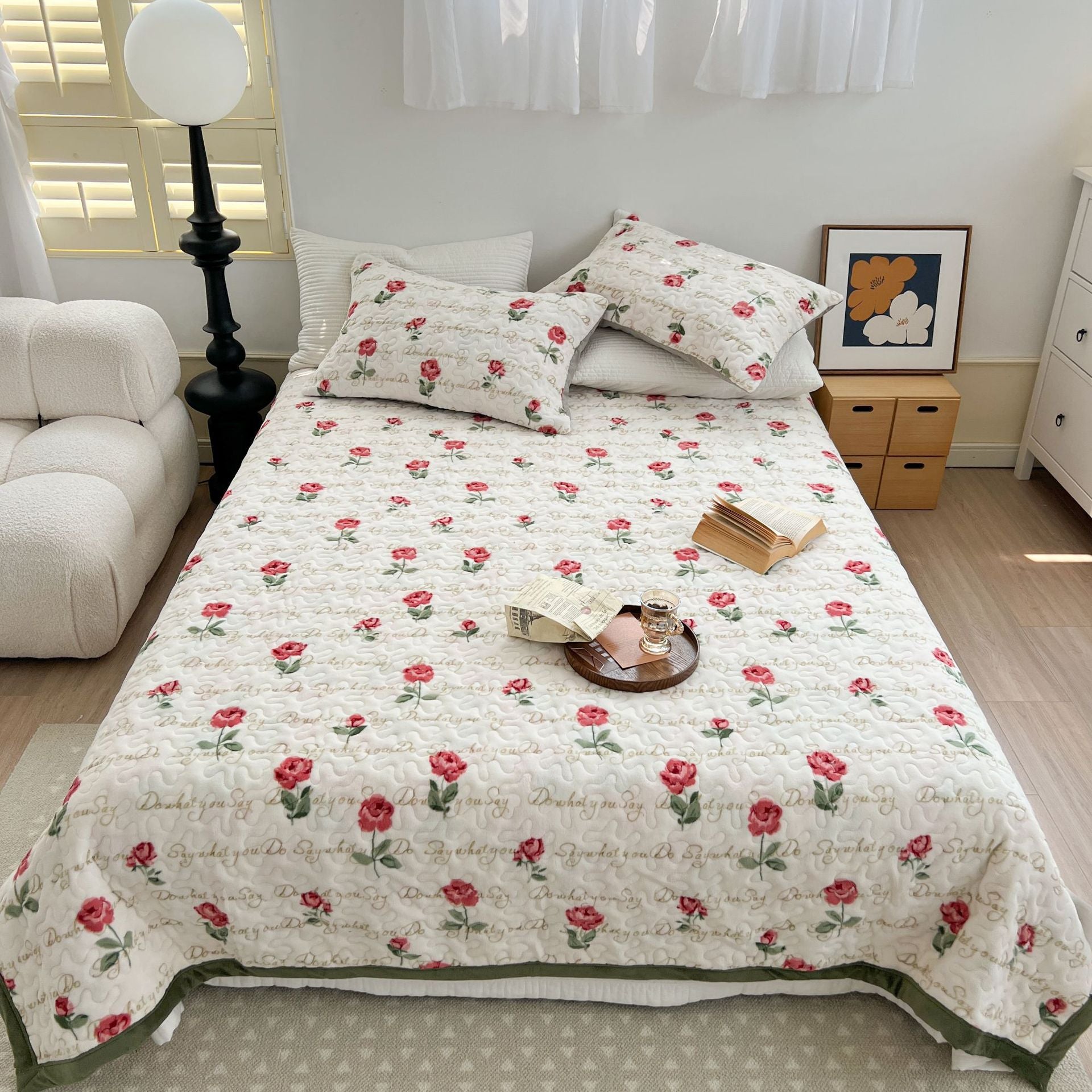 Flannel Bed Sheet Printing Soft Breathable 1-Piece Bed Sheet