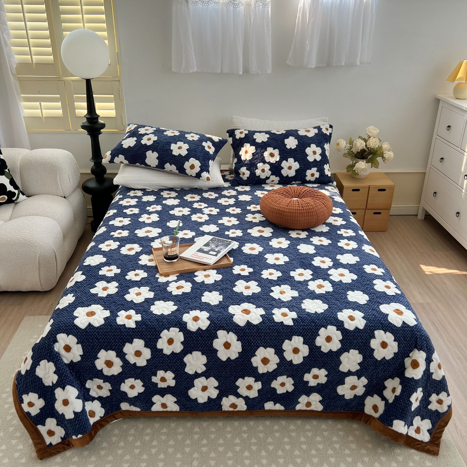 Flannel Bed Sheet Printing Soft Breathable 1-Piece Bed Sheet