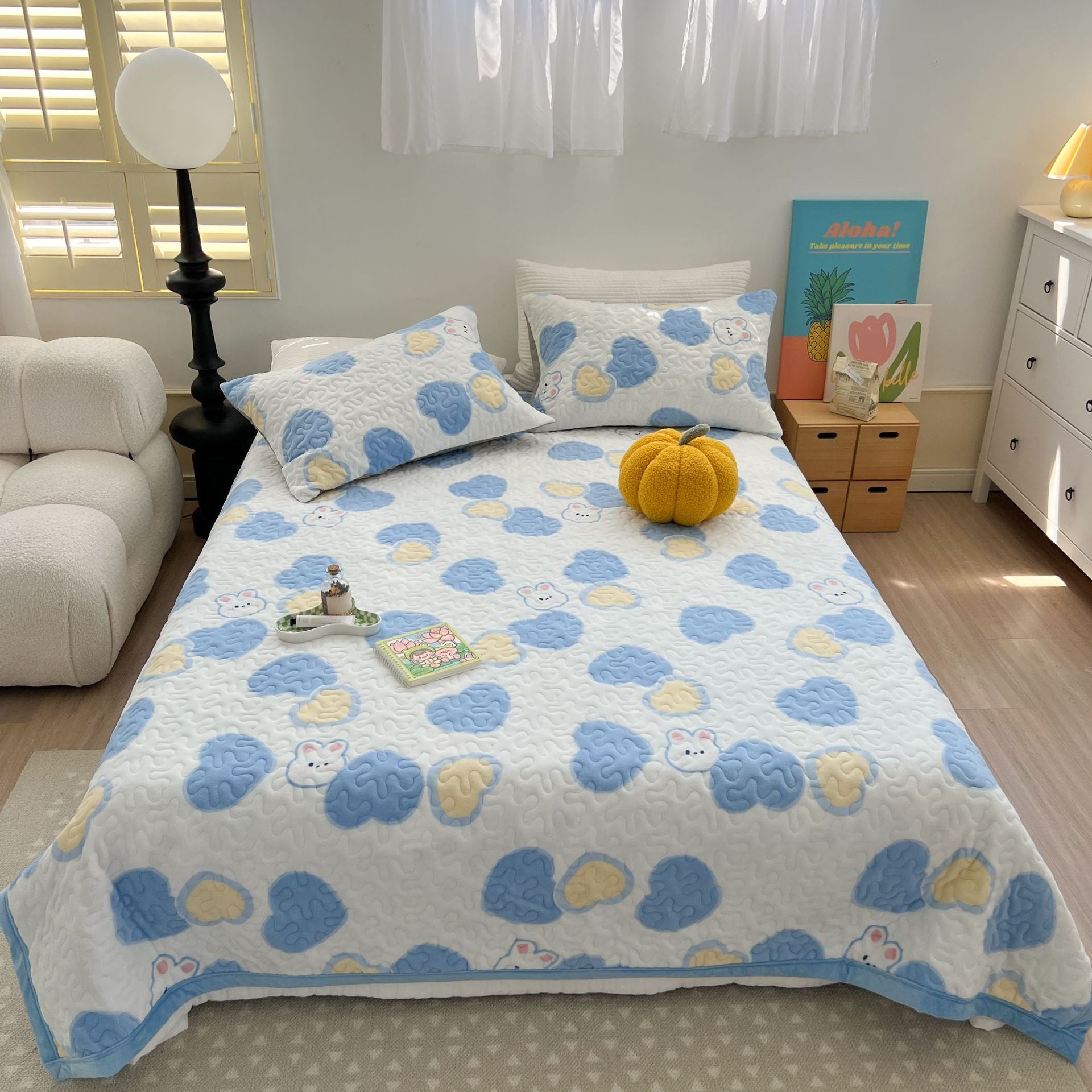 Flannel Bed Sheet Printing Soft Breathable 1-Piece Bed Sheet