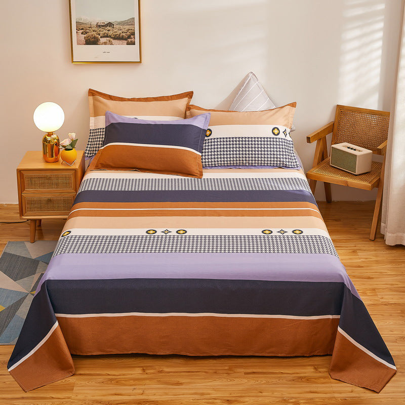 Cotton Bed Sheet Printing Breathable Non-Pilling Fade Resistant 1 Piece Sheet