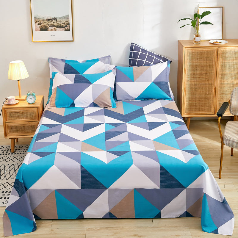 Cotton Bed Sheet Printing Breathable Non-Pilling Fade Resistant 1 Piece Sheet