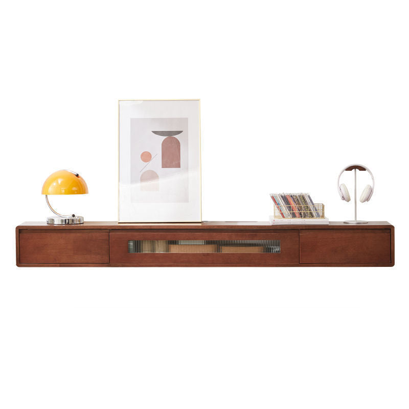 Modern TV Media Console Solid Wood TV Media Stand for Living Room