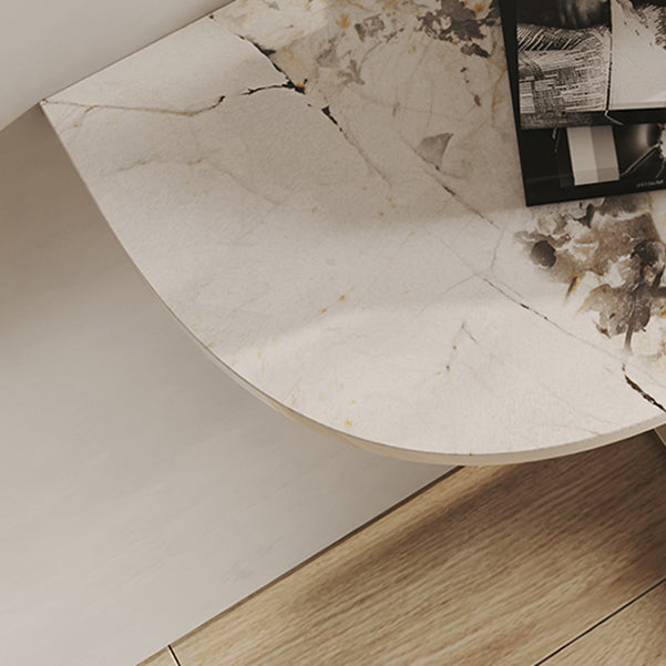 Modern Stone Console Table Stain Resistant Console Sofa Table for Hall