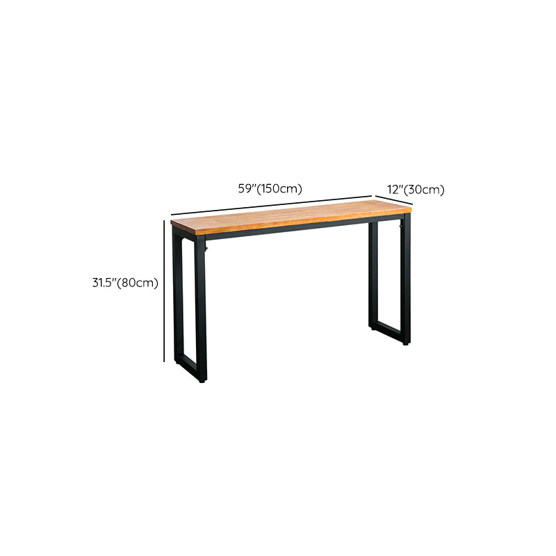 Mid-Century Modern Wood Accent Table Rectangle Console Sofa Table for Hall